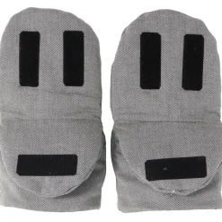 Moufles pour poussette en coton bio gris