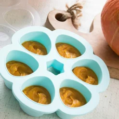 Moule de congélation multi portions silicone bleu (6 x 90 ml)