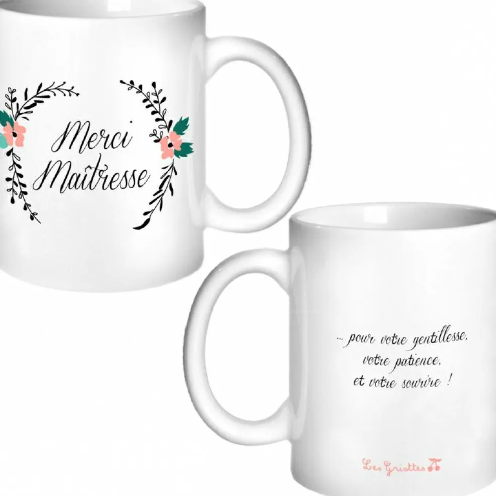 Mug Maîtresse Fleurs (personnalisable)