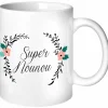 Mug Nounou Fleurs (personnalisable)