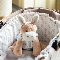 Âne en peluche Botton Fleurs