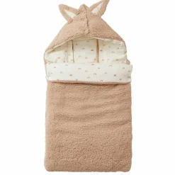 Nid d'ange en fourrure beige Arc-en-ciel (0-6 mois)