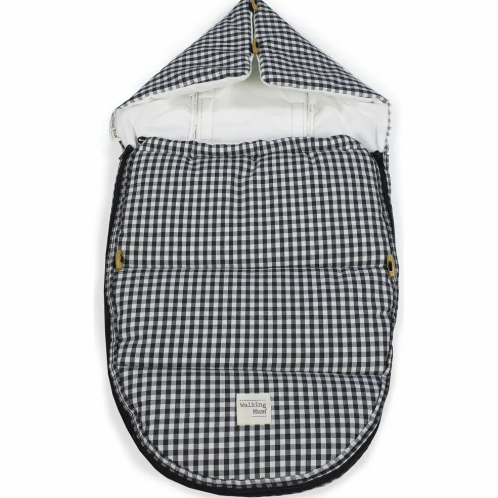 Nid d'ange et chancelière siège auto Groupe 0 Hiver I Love Vichy Noir