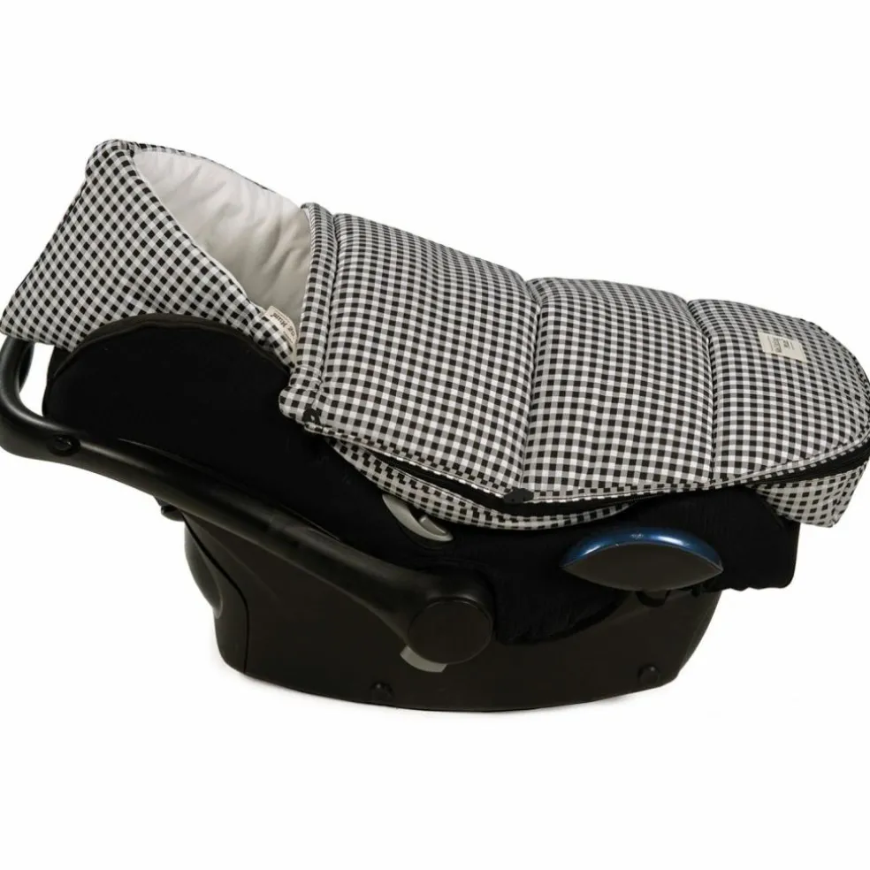 Nid d'ange et chancelière siège auto Groupe 0 Hiver I Love Vichy Noir