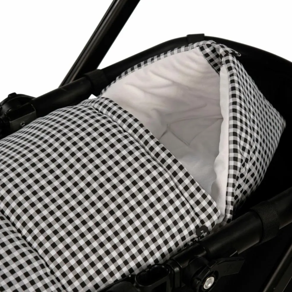 Nid d'ange et chancelière siège auto Groupe 0 Hiver I Love Vichy Noir