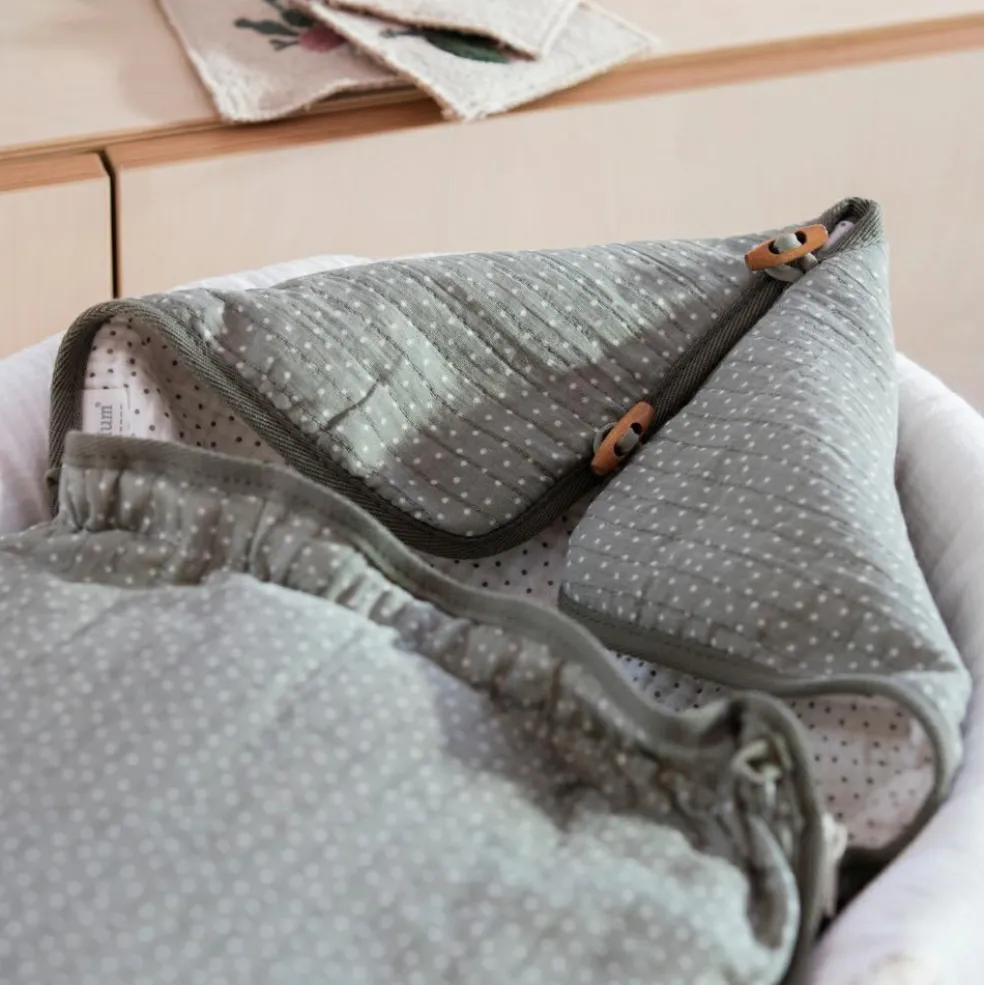 Nid d'ange et couverture à pois Poppy Mousse