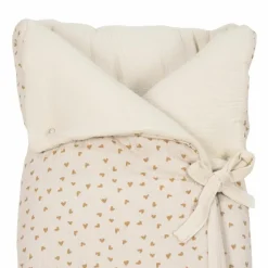 Nid d'ange et couverture Coeurs Poppy Cannelle