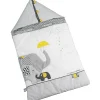 Nid d'ange passe sangle Babyfan éléphant gris (80 cm)