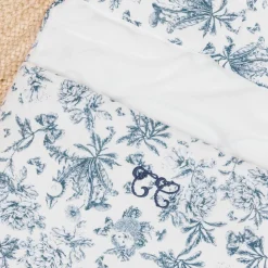 Nid d'ange passe sangle Toile de Jouy bleu