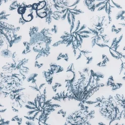 Nid d'ange passe sangle Toile de Jouy bleu