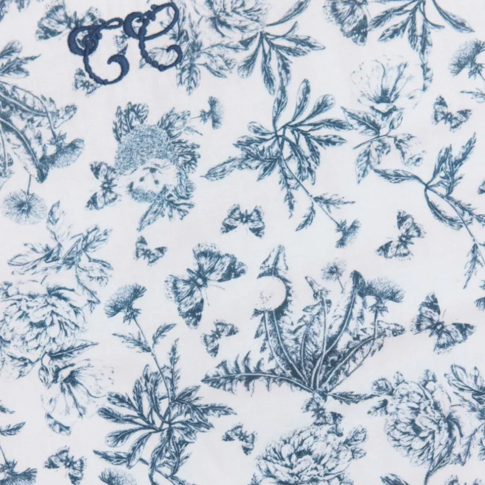 Nid d'ange passe sangle Toile de Jouy bleu