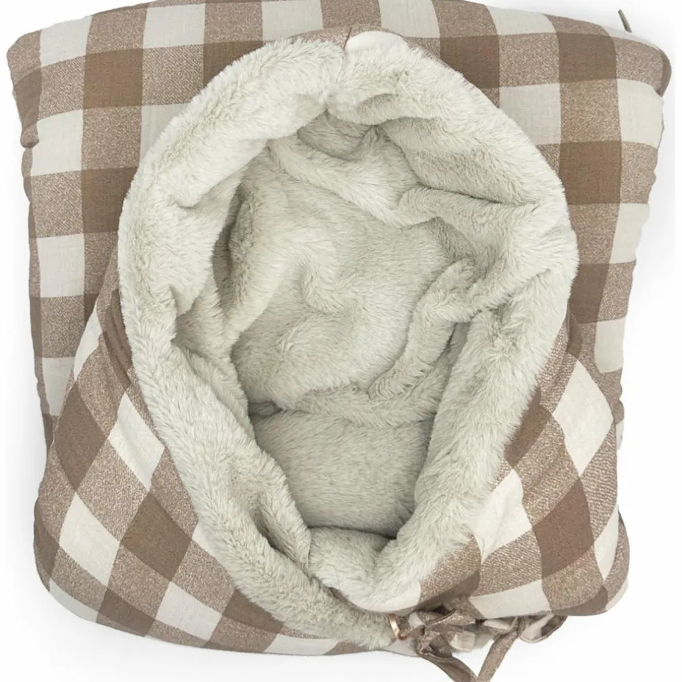 Nid d'ange passe sangle Vichy Caramel