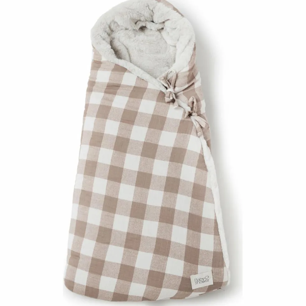 Nid d'ange passe sangle Vichy Caramel