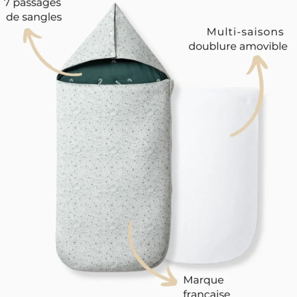 Nid d'ange réversible 4 saisons écureuil 0-6 mois