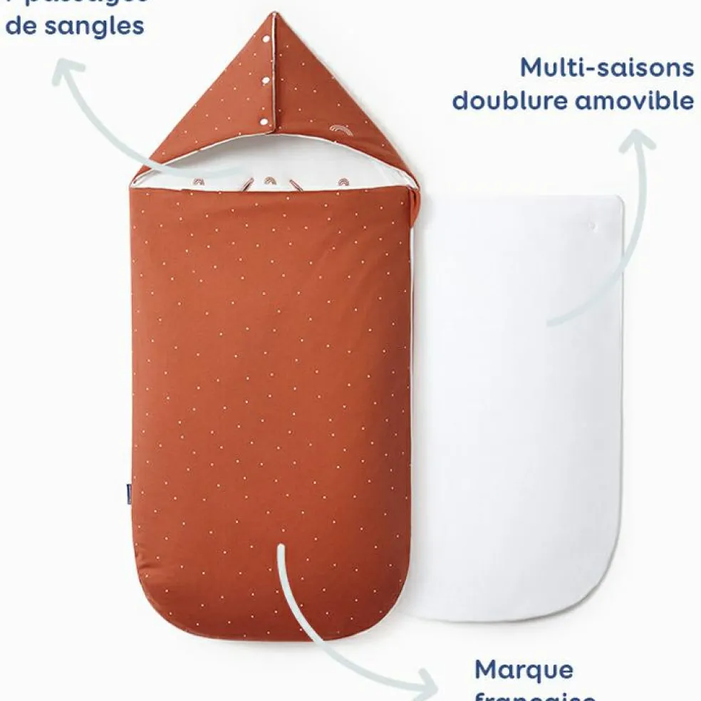 Nid d'ange réversible terracotta (0-6 mois)