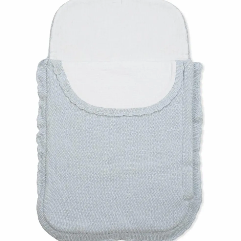 Nid d'ange tricot bleu