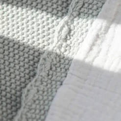 Nid d'ange tricot bleu