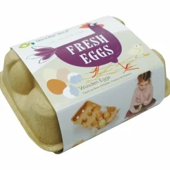 Oeufs en bois (6 pièces)