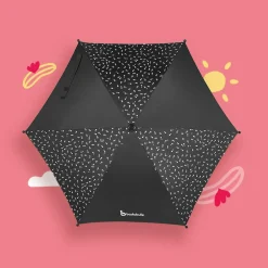 Ombrelle pour poussette blanche et noire