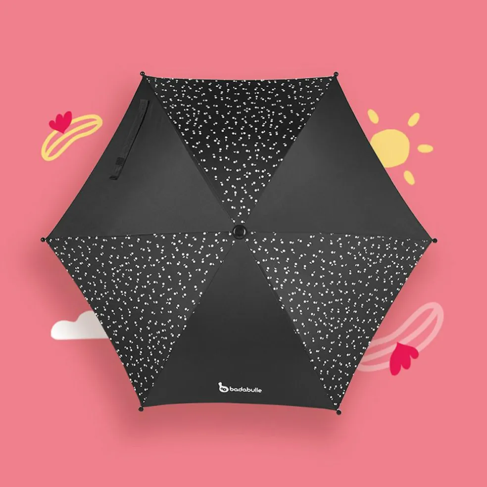 Ombrelle pour poussette blanche et noire