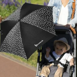 Ombrelle pour poussette blanche et noire