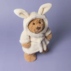 Ours en peluche Bartholomew avec peignoir (26 cm)