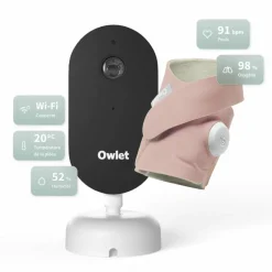 Pack chaussette connectée Dream Sock Dusty Rose + Dream Sight Cam (0-18 mois)