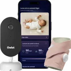 Pack chaussette connectée Dream Sock Dusty Rose + Dream Sight Cam (0-18 mois)