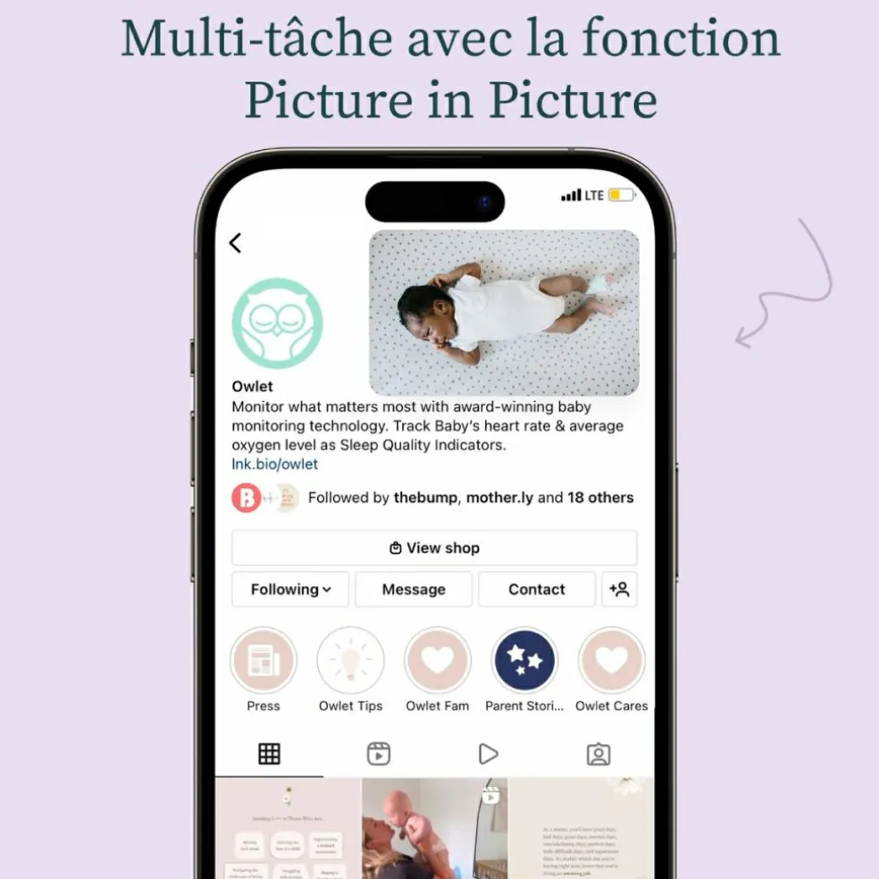 Pack Chaussette connectée Dream Sock + Cam2 bleu sommeil (0-18 mois)