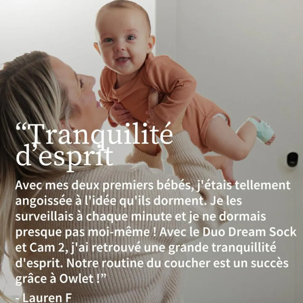 Pack Chaussette connectée Dream Sock + Cam2 bleu sommeil (0-18 mois)