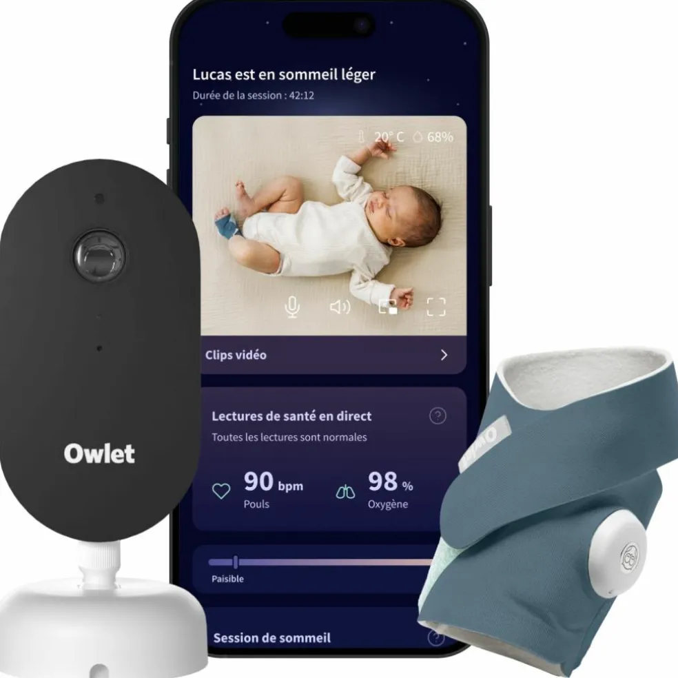 Pack chaussette connectée Dream Sock Bedtime Blue + Dream Sight Cam (0-18 mois)