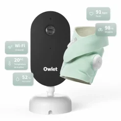 Pack chaussette connectée Dream Sock Menthe + Dream Sight Cam (0-18 mois)