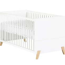 Pack duo Joy naturel lit bébé évolutif et commode à langer