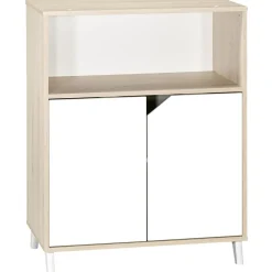 Pack duo Scandi naturel lit bébé évolutif et commode à langer