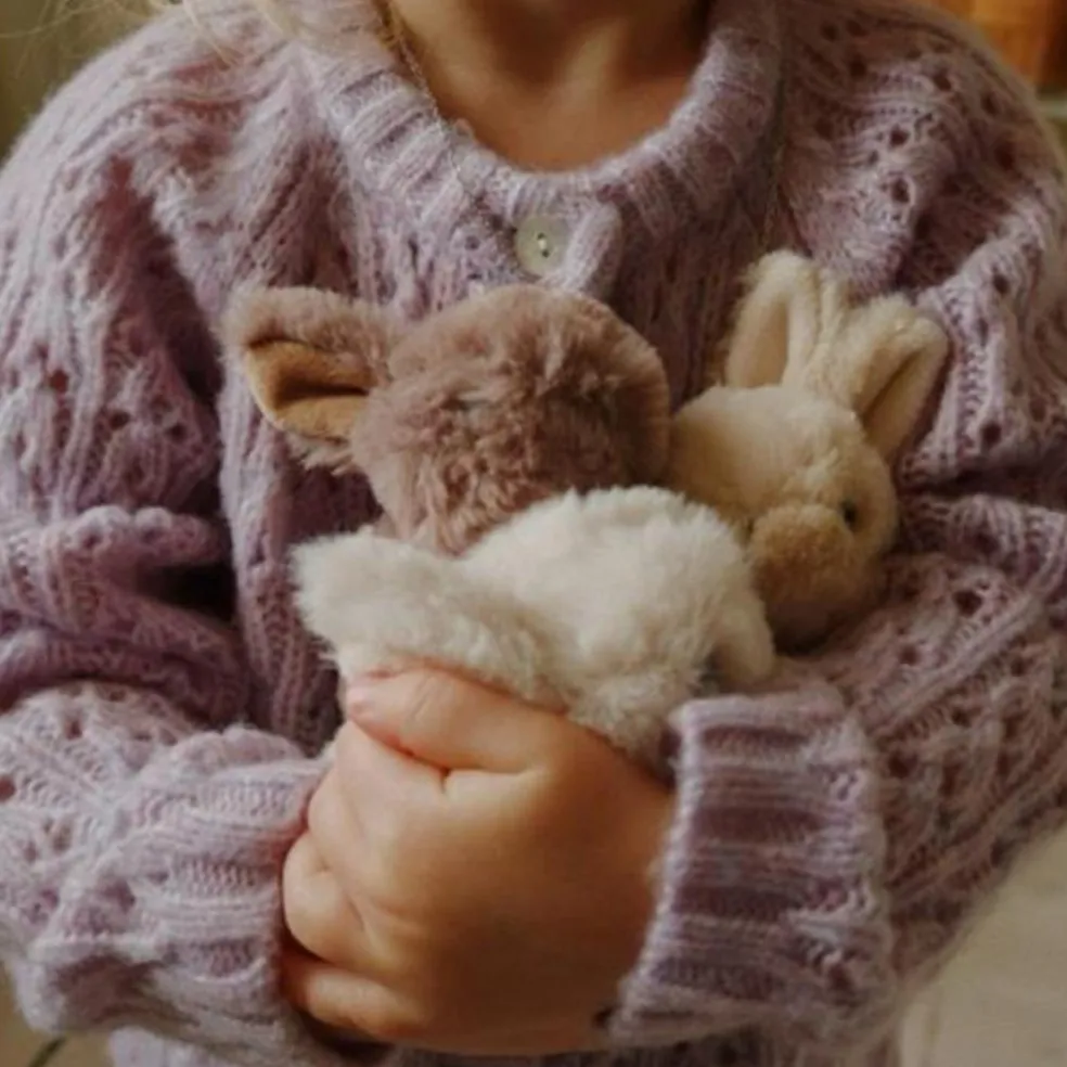 Panier 3 peluches lapin