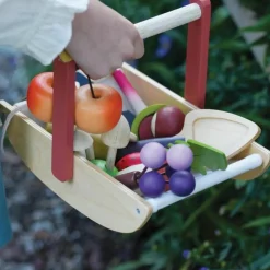 Panier cueillette sauvage en bois
