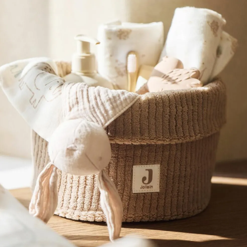 Panier de rangement Cloudy Rib Milky Coffee (14 x 18 cm)