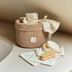 Panier de rangement Cloudy Rib Milky Coffee (14 x 18 cm)