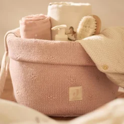 Panier de rangement Cosy Knit Wild Rose (14 x 18 cm)