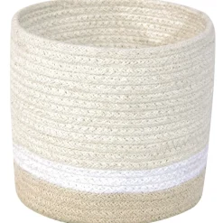 Panier de rangement en coton My Little Ones ivoire (15 x 15 x 15 cm)