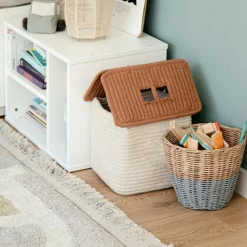 Panier de rangement maison toffee (22 x 22 x 34 cm)