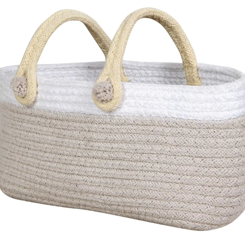 Panier de rangement Maria beige (10 x 25 x 12 cm)
