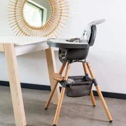 Panier de rangement mesh pour chaise haute Evolu gris anthracite