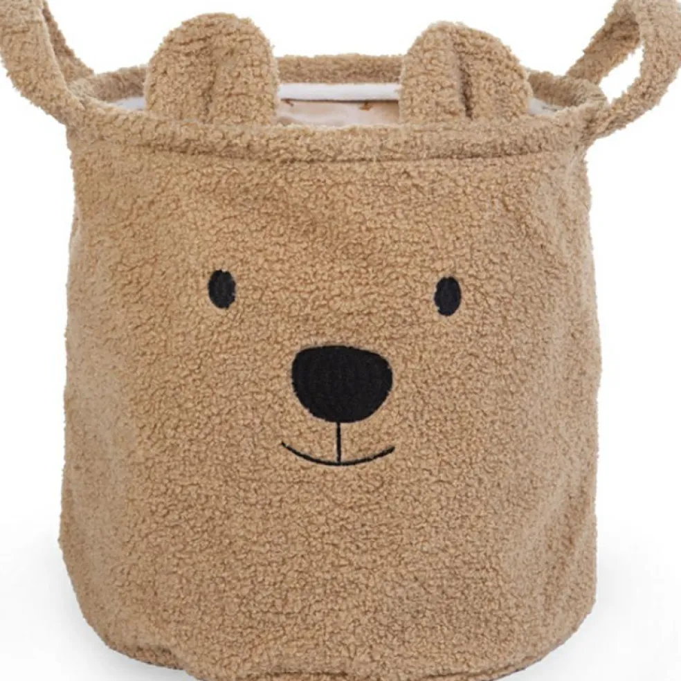 Panier de rangement Teddy beige (30 x 30 cm)