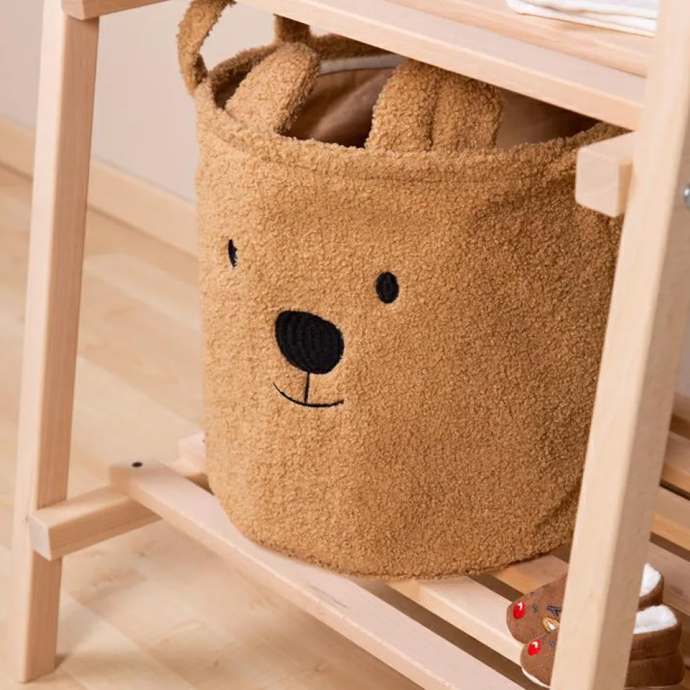 Panier de rangement Teddy beige (30 x 30 cm)