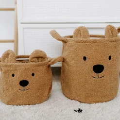 Panier de rangement Teddy beige (30 x 30 cm)