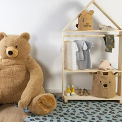 Panier de rangement Teddy beige (30 x 30 cm)