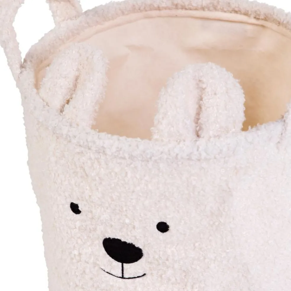 Panier de rangement Teddy écru (40 x 40 cm)