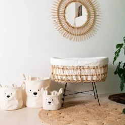 Panier de rangement Teddy écru (40 x 40 cm)