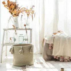 Panier de rangement Woody Olive (30 x 30 cm)